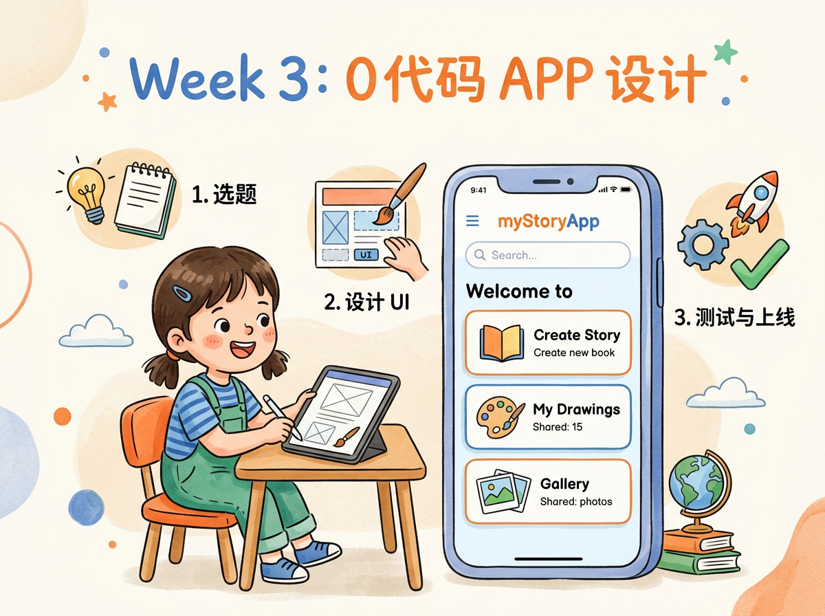 Week 3 0代码APP插画